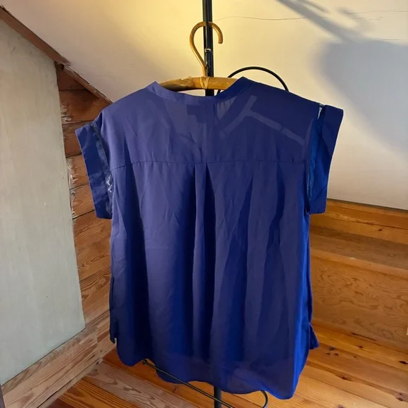 Attention Royal Blue Women's Blouse, L, EUC - Picture 2 of 10